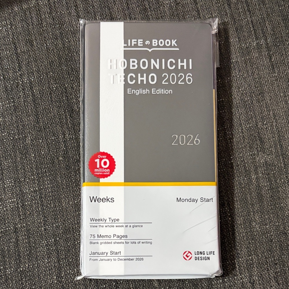 2026 Brand New Hobonichi Techo weeks Planner soft leather-ish black in packaging